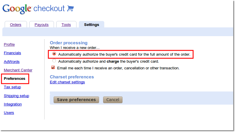 Google checkout automatically authorize.png